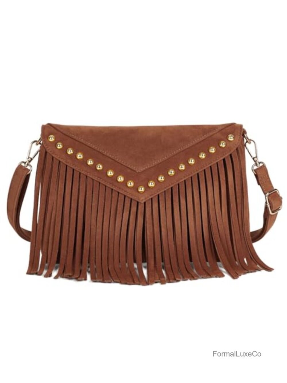 Women's Suede Fringe Hobo Crossbody Bag Boho Purse Shoulder